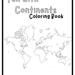 Fun with Continents Coloring Book