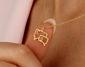 Zierliche Umschlag Halskette • Minimalistischer Schmuck • Umschlag Anhänger • Halskette mit Umschlag • Beste Freundin Geschenk • Handgemachter Schmuck