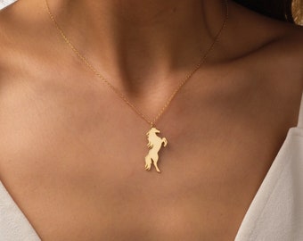 Dainty Horse Necklace • Horse Charm Necklace • Equestrian Pendant •Christmas Gift • Handmade Jewelry • Mother's Day Gift,