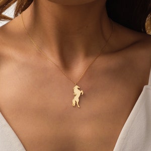 Dainty Horse Necklace • Horse Charm Necklace • Equestrian Pendant •Christmas Gift • Handmade Jewelry • Mother's Day Gift,