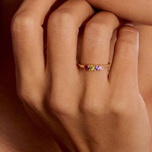 Custom Birthstone Ring, Family Birthstone Ring, Multiple Birthstone Ring, Rings for Women With Birthstone, Birthday Gift,Christmas Gift