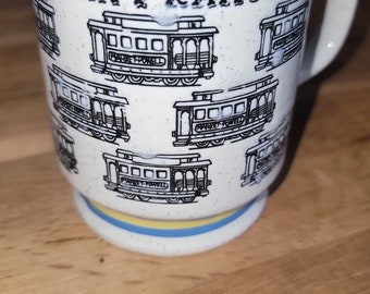 San Francisco mug 1984 smiwes cable car Market Powell street car California cup