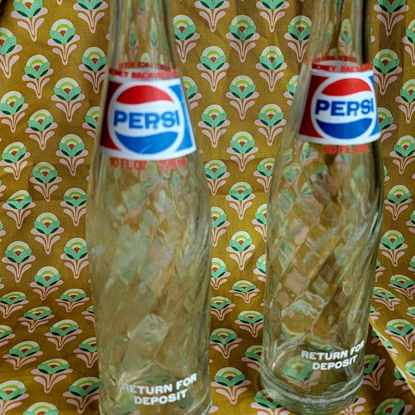 RARE VINTAGE Pepsi-Cola 10 oz bouteilles - retour pour consigne