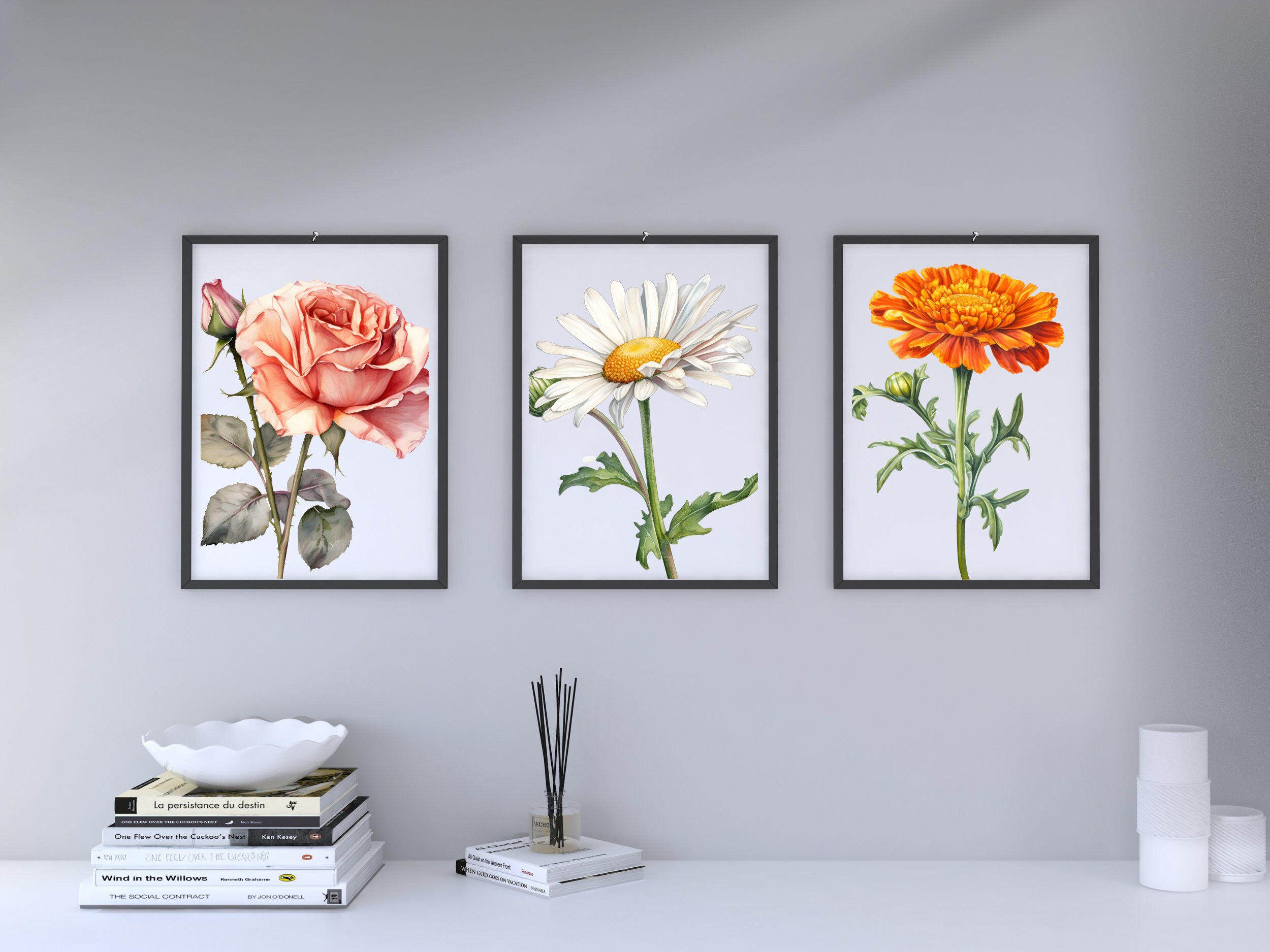 Birth Month Flowers Clipart Flower Graphic Botanical Clipart - Etsy