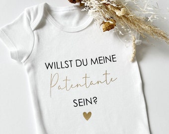 Babybody | Newborn | Willst du | Patenonkel | Patentante | Geburt | Geschenk | Schwangerschaft verkünden | Bodysuit | personalisiert