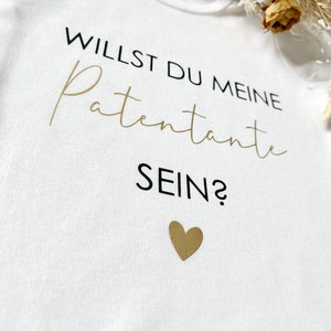 Babybody Newborn Willst du Patenonkel Patentante Geburt Geschenk Schwangerschaft verkünden Bodysuit personalisiert Bild 5