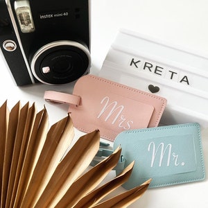 Luggage tag | Personalized | Luggage tag | Initials | Icon | honeymoon | Mr & Mrs | wedding | Gift | Travel | Vacation