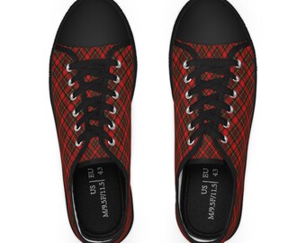 Rode Plaid - Lage sneakers voor heren