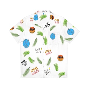 Chill Vibes: Men&#39;s Hawaiian Shirt (AOP)