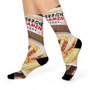 Anime Ramen Noodles Cushioned Crew Socks