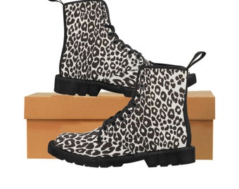 Snow Leopard - Women's Canvas Boots