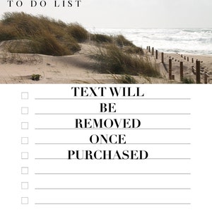 The Beach Basic Digital To Do List