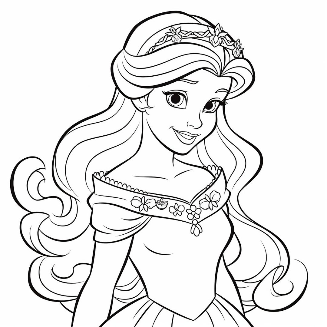 Children's Princess Coloring Pack - Etsy UK