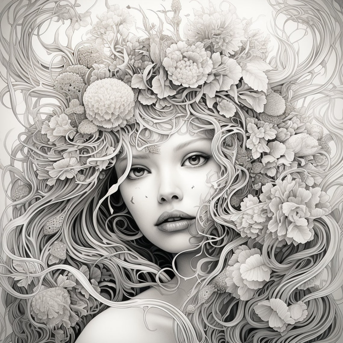 Intricate Adult Coloring Pages Etsy