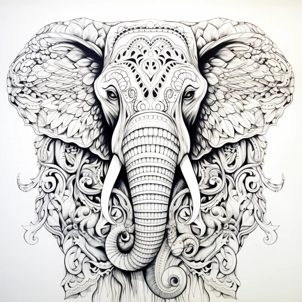 Intricate Animal Coloring Pages - Etsy