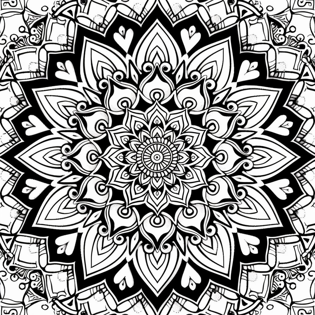 Mandalla Inspired Coloring Patterns Etsy