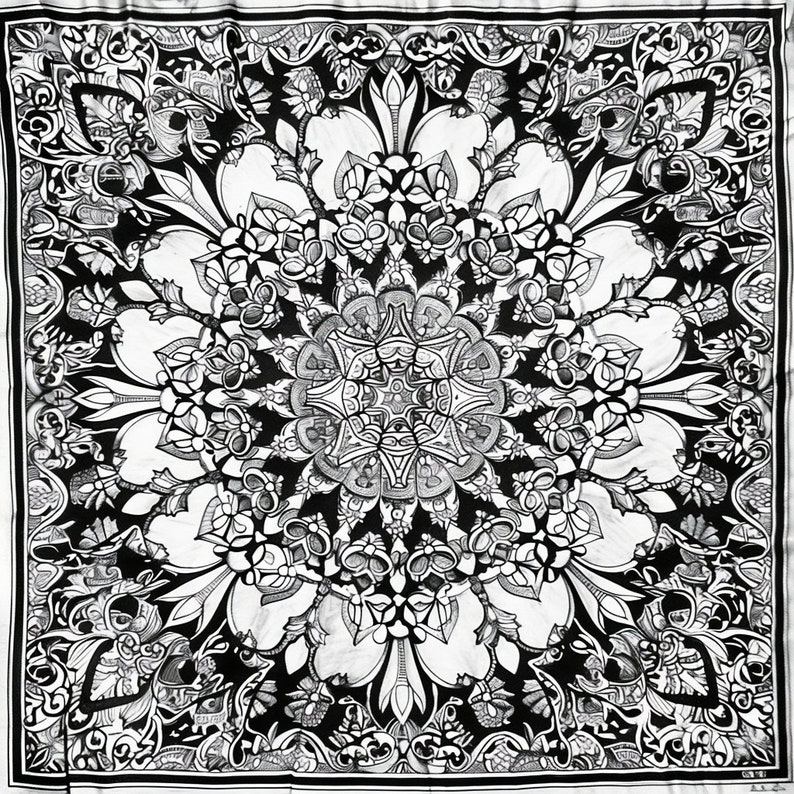 Mandalla Inspired Coloring Patterns Etsy