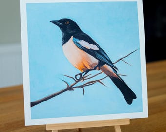 Magpie Art Print: Giclée Fine Art Paper, Unframed
