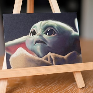 Cartão postal de arte digital Grogu