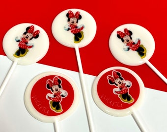 Lecca lecca Minnie Mouse caramelle dure fatte a mano senza zucchero