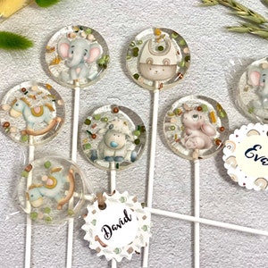 Baby shower lollipops vintage mix handmade hard candy imagem 1