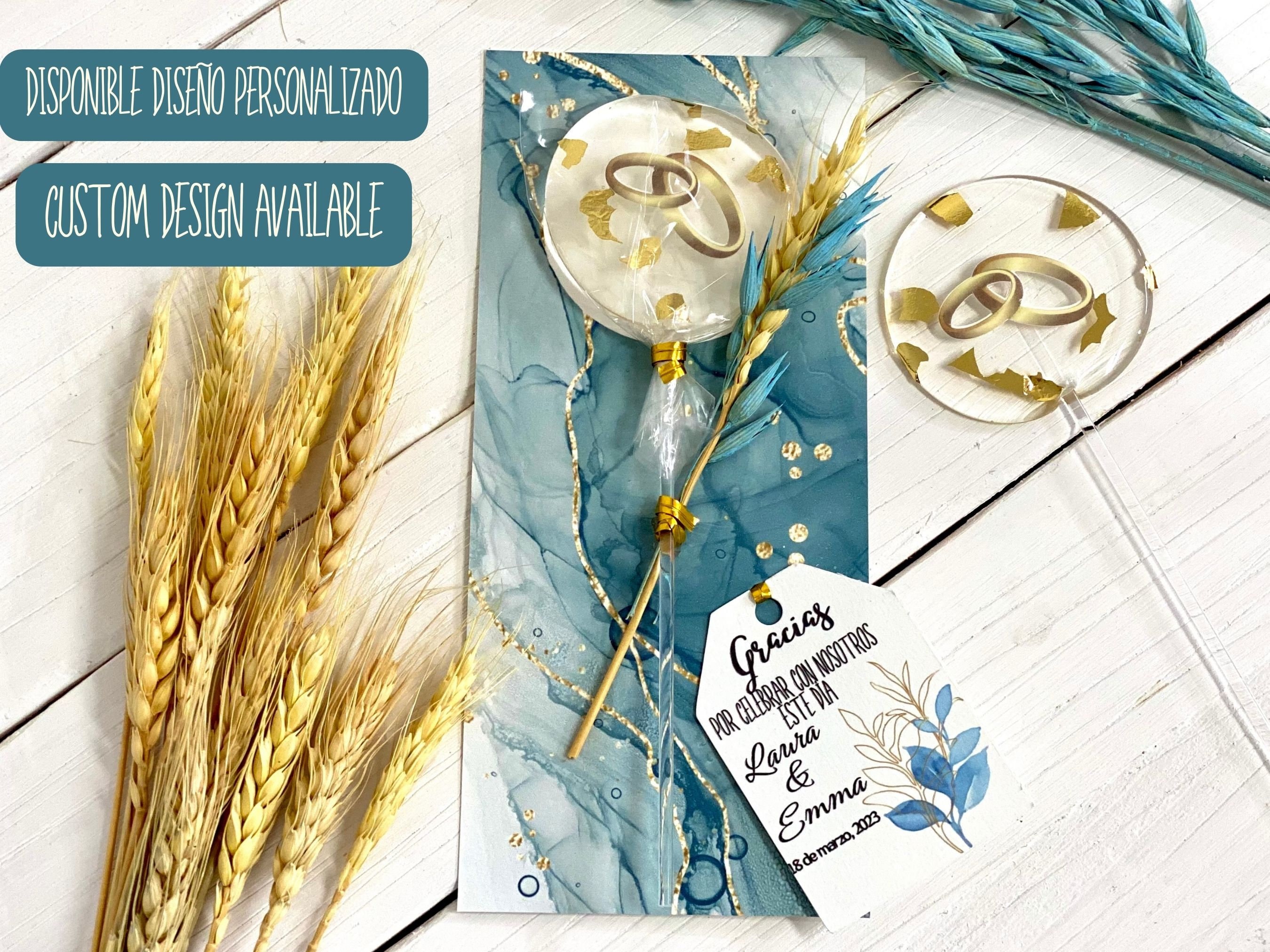 Wedding favors Custom handmade wedding rings lollipops. Hard candy