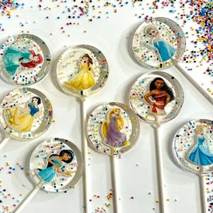 Princess Disney lollipops handmade sugar-free hard candy