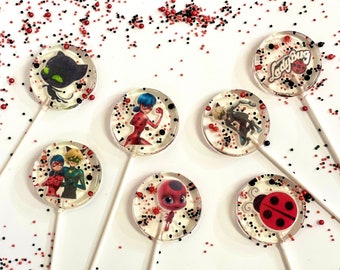 LadyBug lollipops handmade sugar-free hard candy