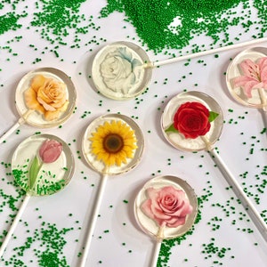 Flower Mix lollipops handmade sugar-free hard candy