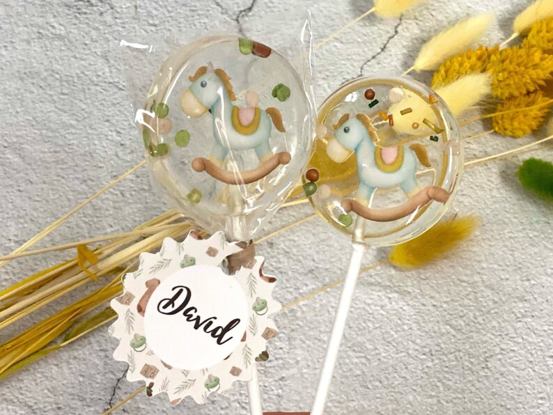 Baby shower lollipops vintage mix handmade hard candy imagem 5