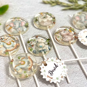 Baby shower lollipops vintage mix handmade hard candy imagem 2