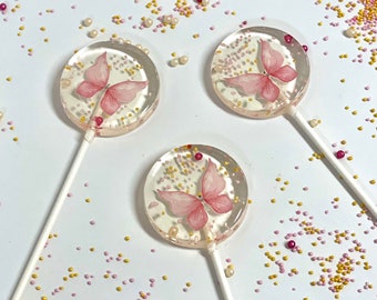 Zauberhafte Schmetterling Lollipops handgemachte Hard Candy