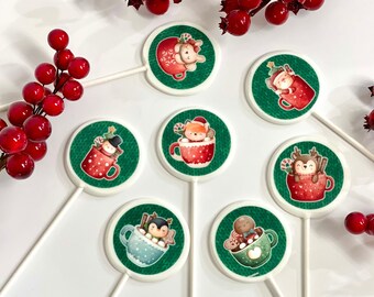 Weihnachtsbecher Lollipops handgemachte zuckerfreie Bonbons