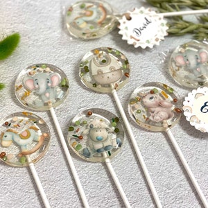 Baby shower lollipops vintage mix handmade hard candy imagem 3