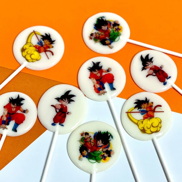 Sucettes Dragon Ball faites à la main sans sucre