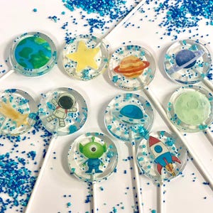 Space lollipops handmade sugar-free hard candy