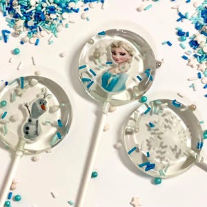 Frozen movie lollipops handmade sugar-free