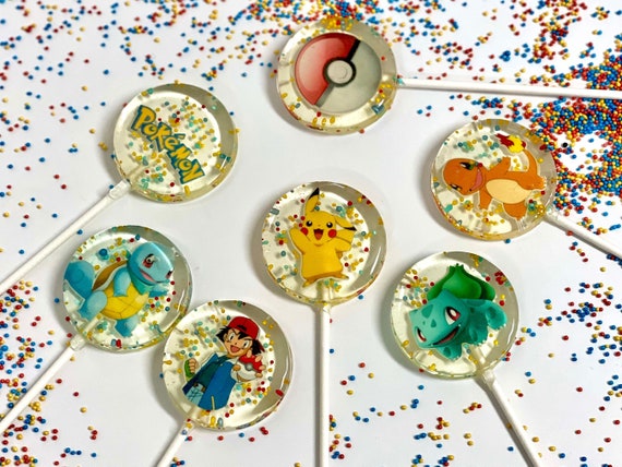 Pokémon lollipops handmade sugar-free hard candy