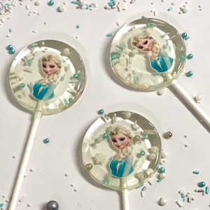 Frozen princess Elsa lollipops handmade sugar-free