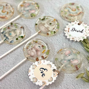 Baby shower lollipops vintage mix handmade hard candy imagem 4