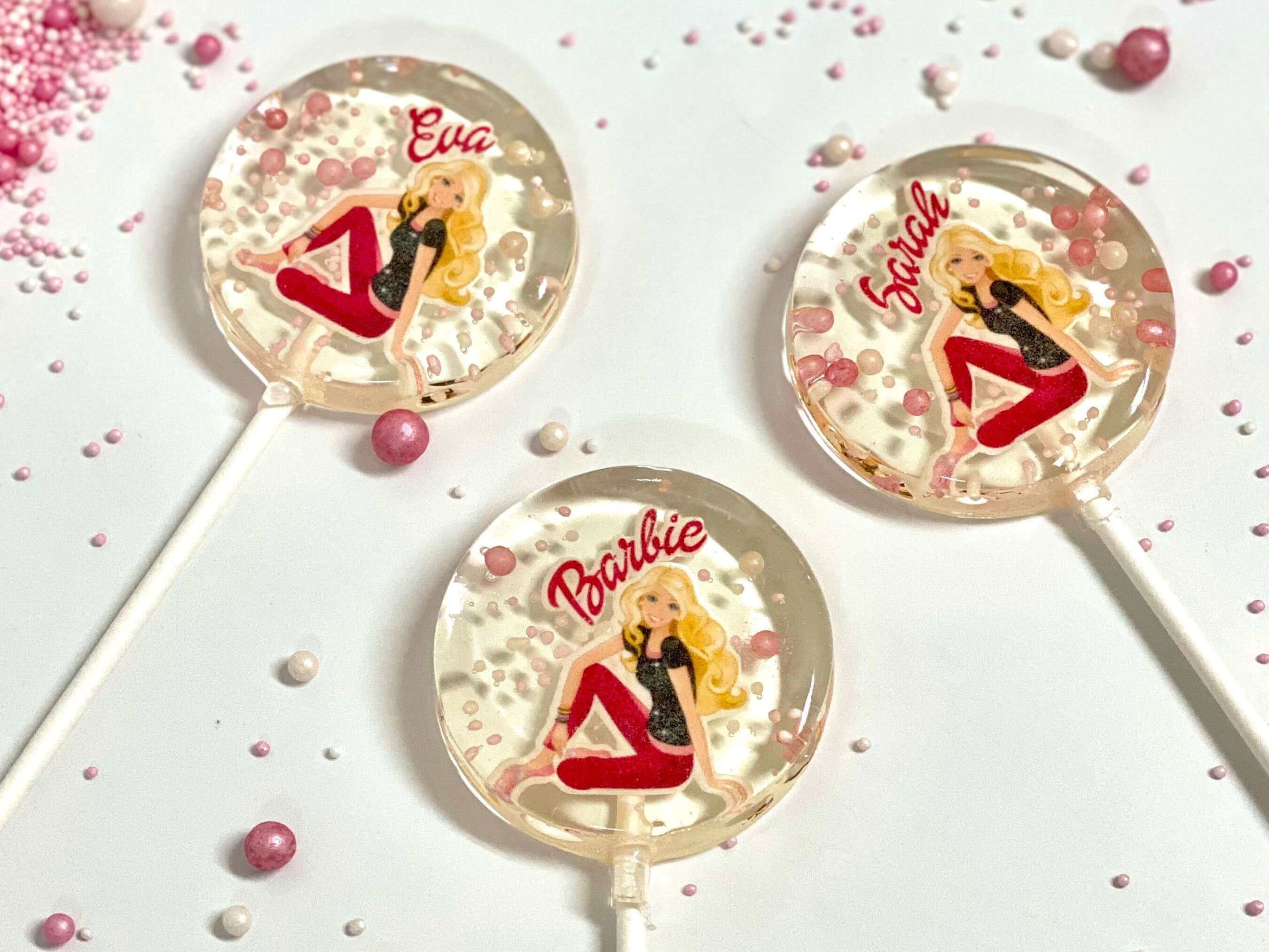 Barbie Custom Name Lollipops Handmade Sugar free Etsy UK
