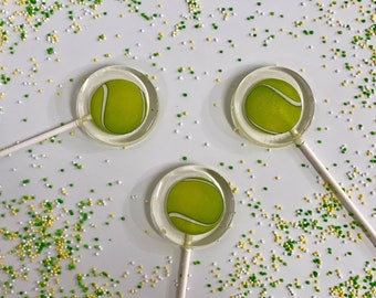 Lecca lecca Palla da tennis, caramelle dure fatte a mano senza zucchero