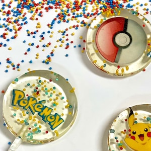 Piruletas Pokémon de caramelo duro artesanal sin azúcar imagen 5