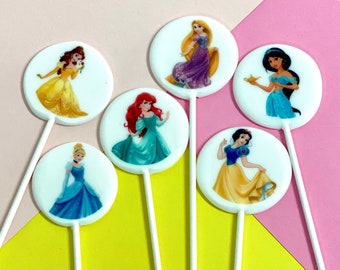 Sucettes princesses Disney faites à la main sans sucre