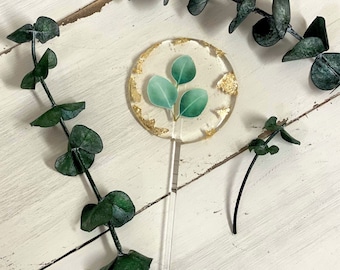 Eucalyptus leaves lollipops handmade Hard candy