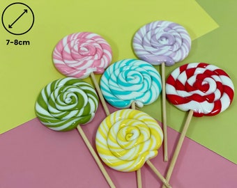 Lollipop zuckerfreie handgemachte Bonbons. Zwei Farben.