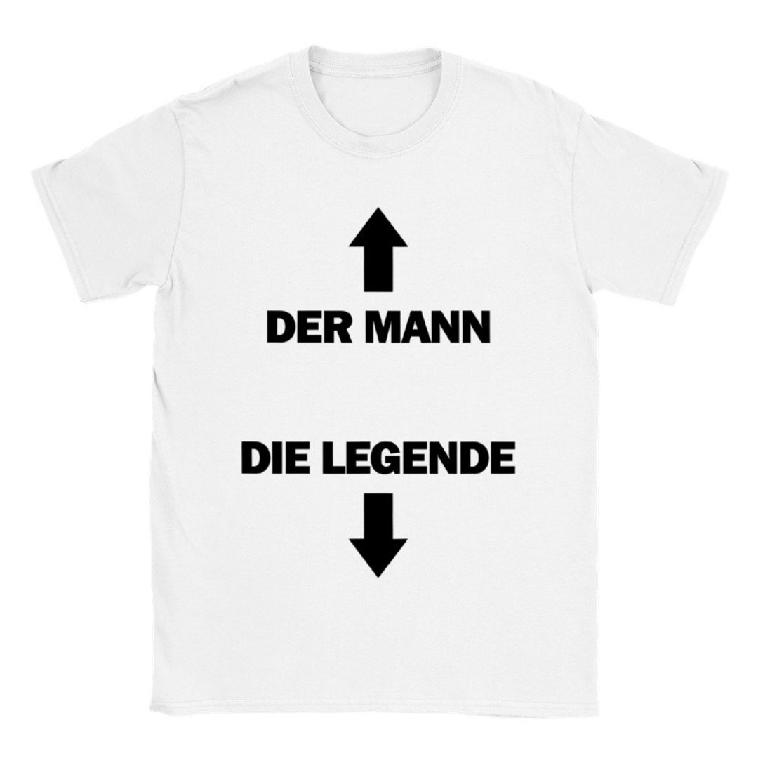 T-Shirt Uomo 'The Man The Legend' | Maglietta Divertente In Cotone Gildan 205g/m² | Regalo Originale Per Uomo