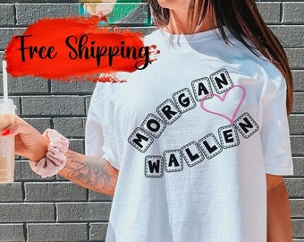 Cute Soft Trendy Morgan Wallen Country Shirt for Women Nashville Music Merch Western Outfit Concert Cowgirl Lover American Rodeo Gift Tee