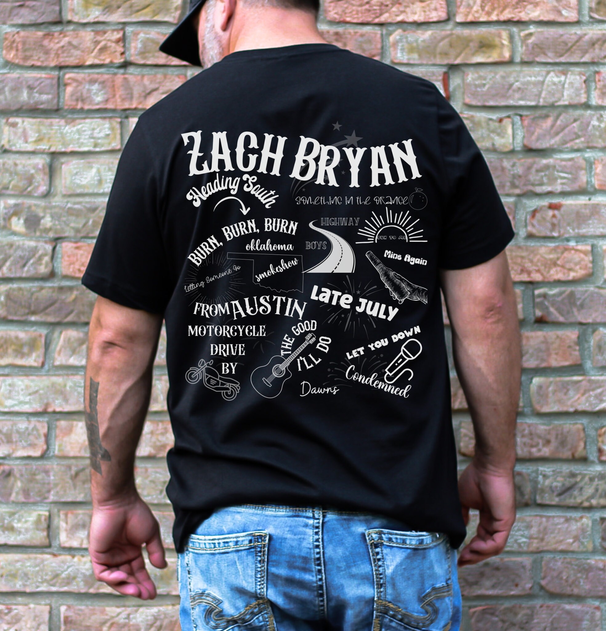 Country Western Concert Zach Bryan Music Tour Merch T Shirt