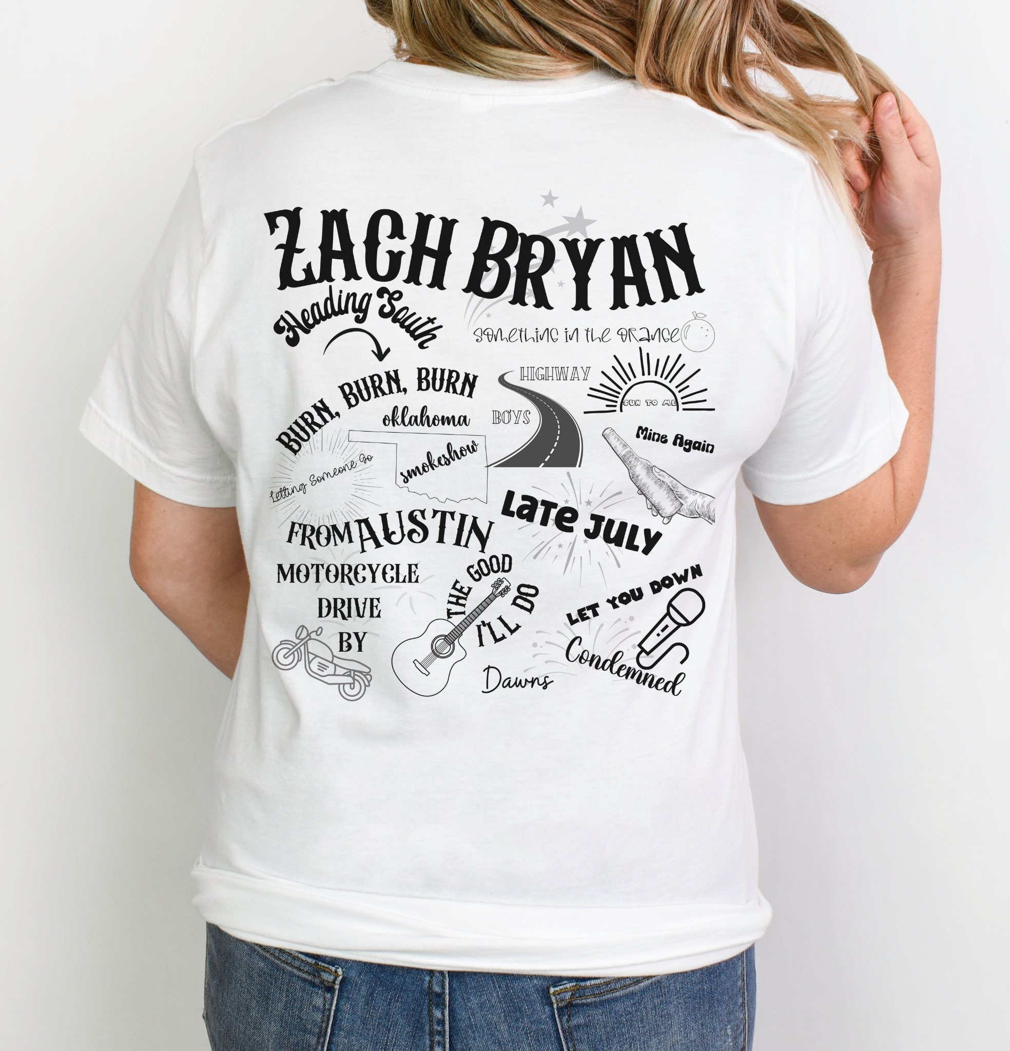 Country Western Concert Zach Bryan Music Tour Merch T Shirt